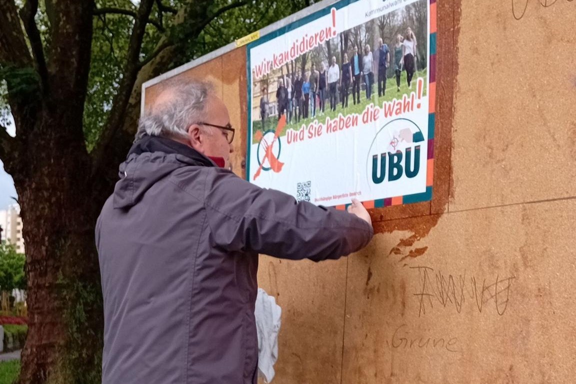 Unsere Wahlplakate hängen